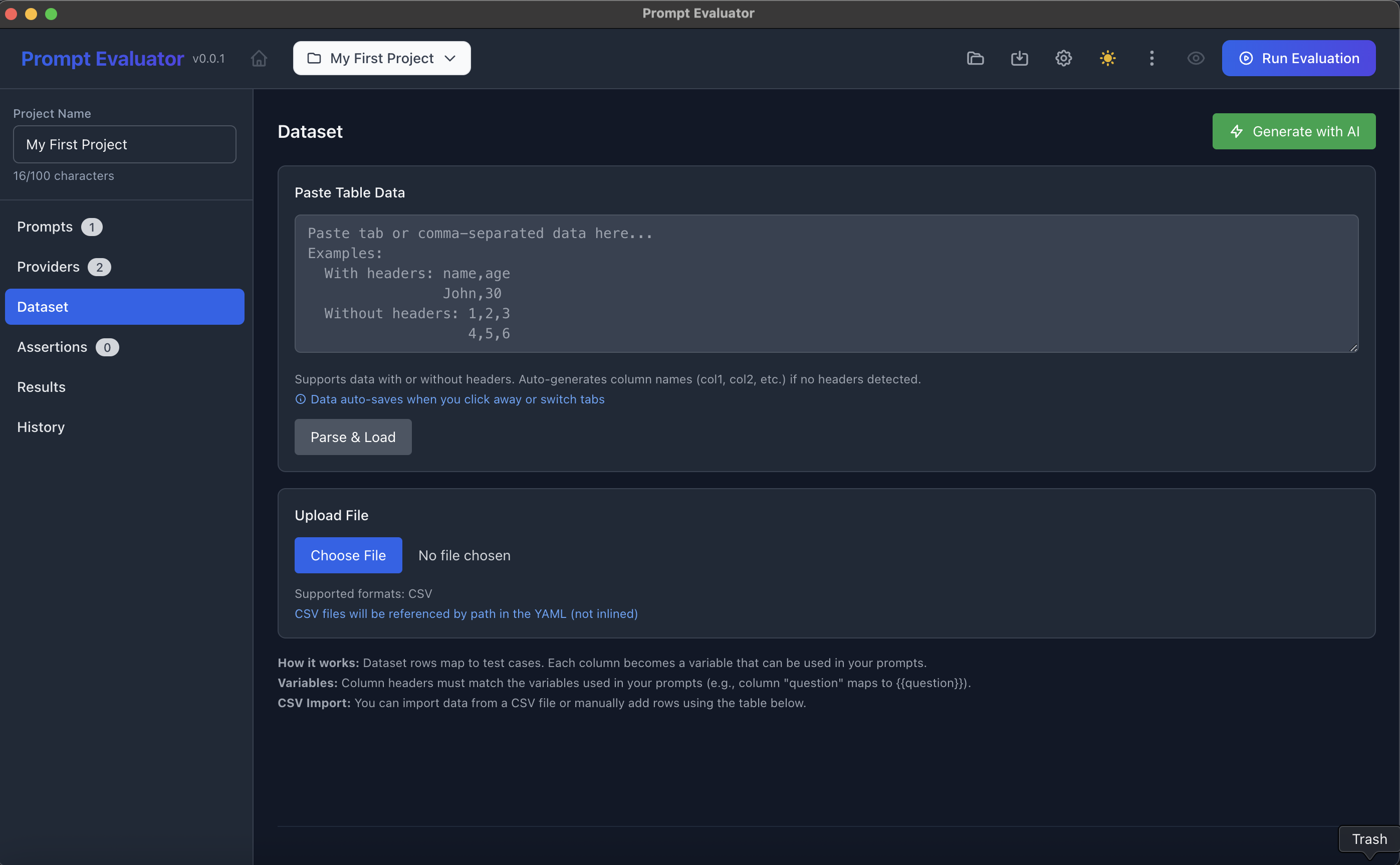 OpenAI provider configuration screen