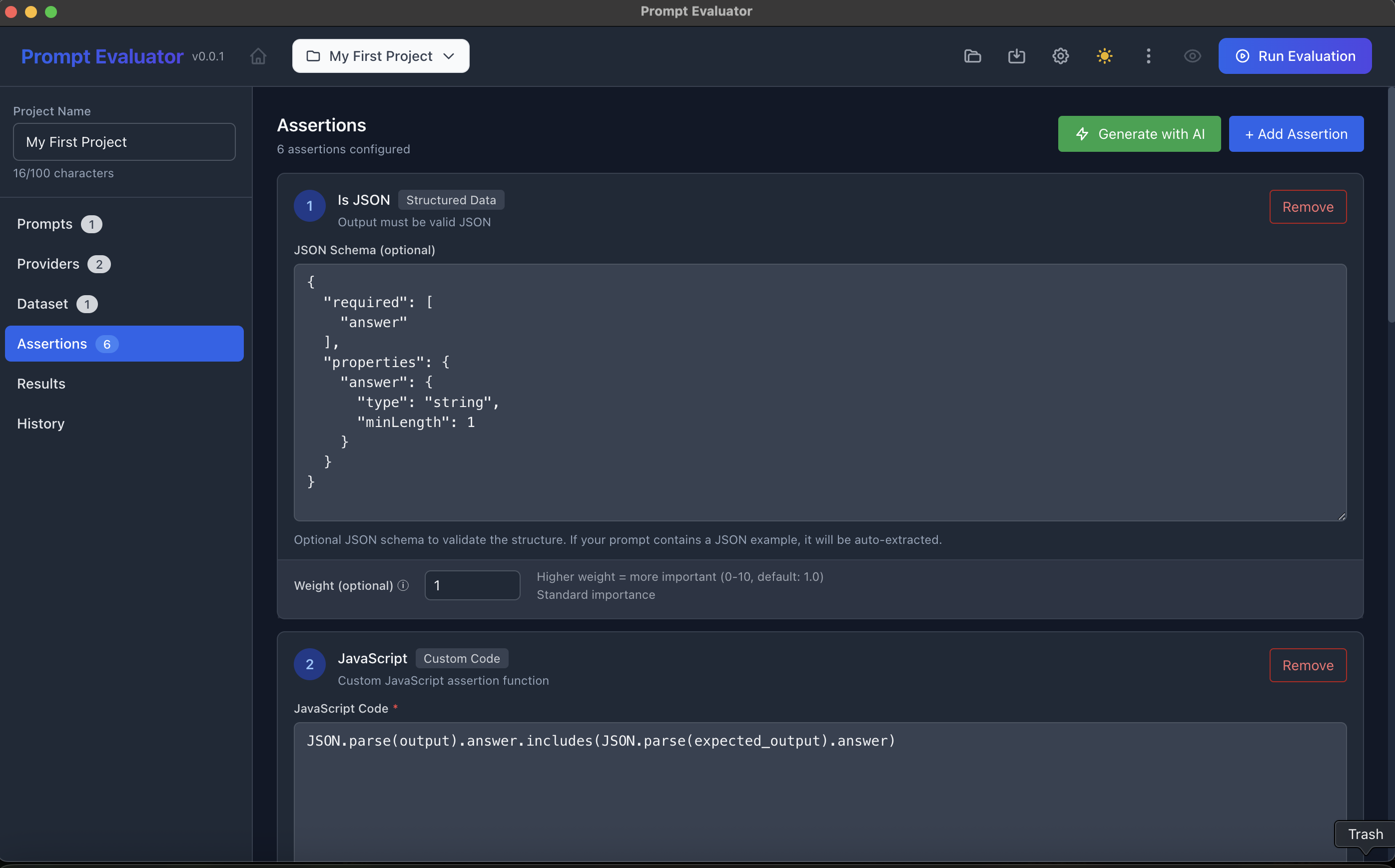 API Key validated successfully message