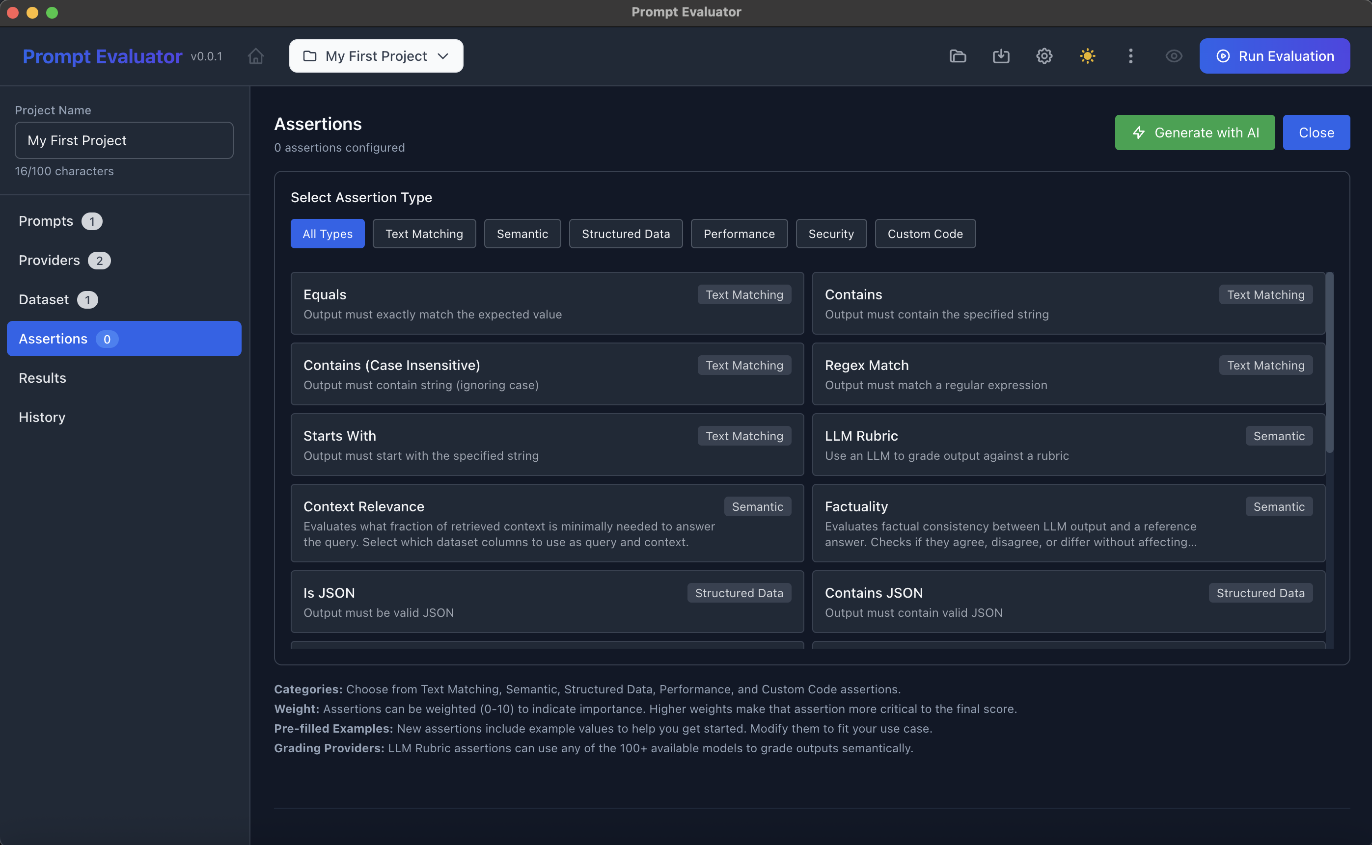 OpenAI provider configuration screen