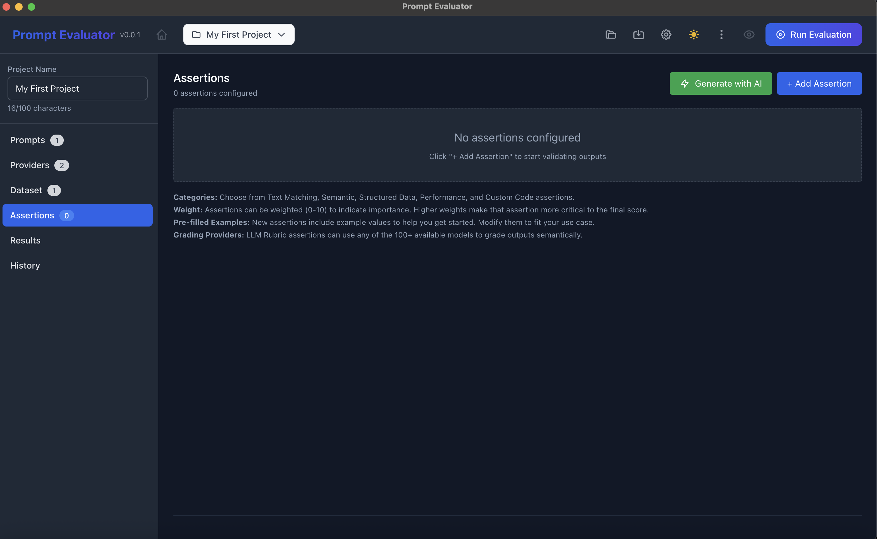 OpenAI provider configuration screen